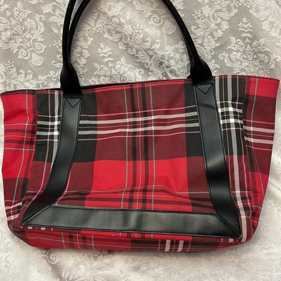 Rare - Victoria SecretsVictoria's Secret Limited Edition Striped Pink Canvas Bea - Picture 3 of 11